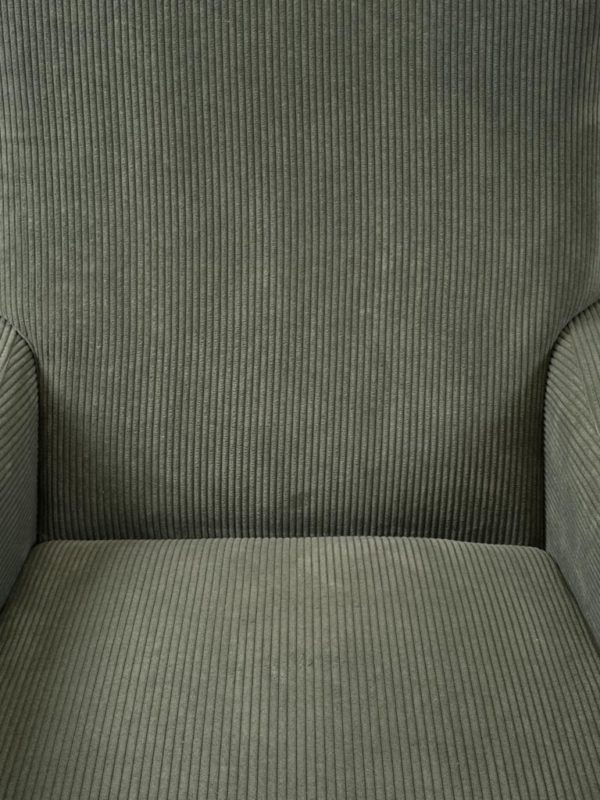 Fauteuil gros velours cotele vert Albert 3 - Fauteuil velours côtelé vert Albert