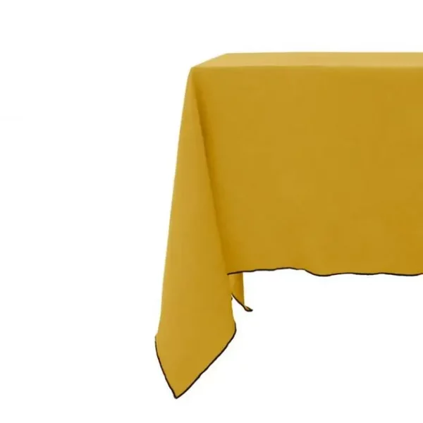 Nappe Hono en coton lavé Curry