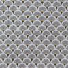 Nappe plastifiée 300 x 150 cm Eventail Gris