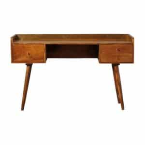 Bureau Niccolo en bois de manguier et finition laiton.