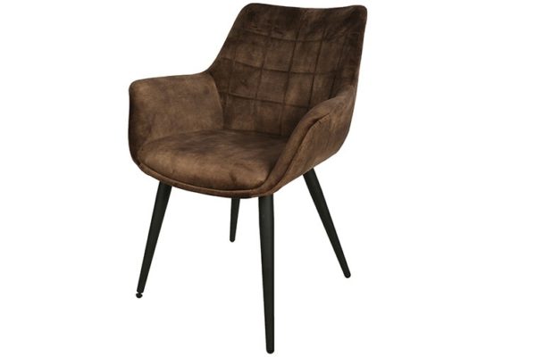 Chaise avec accoudoirs Brun Danbury - Lot