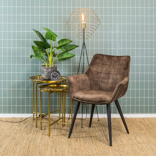 Chaise avec accoudoirs Brun Danbury - Lot – Image 5