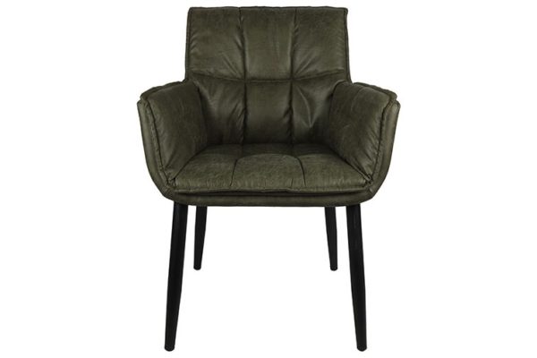 chaise avec accoudoirs Olive eton 1 - Chaise avec accoudoirs Vert olive Eton-Lot