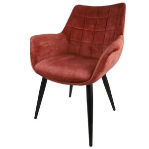 chaise avec accoudoirs rouge danbury 1 - Accueil
