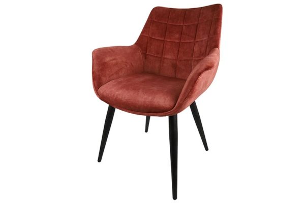 chaise avec accoudoirs rouge danbury 1 - Chaise avec accoudoirs Rouge Danbury - Lot
