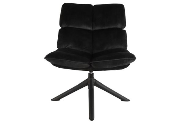 fauteuil relax velours antrhacite 2 - Fauteuil pivotant relax velours anthracite