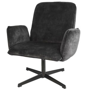fauteuil velours anthracite belle 1 - Promotions