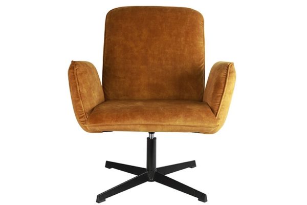 fauteuil velours ocre belle 2 - Fauteuil Velours Ocre Bello