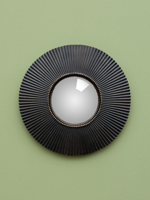 miroir convexe ligne noir - Miroir sorcière convexe 30cm ligné noir