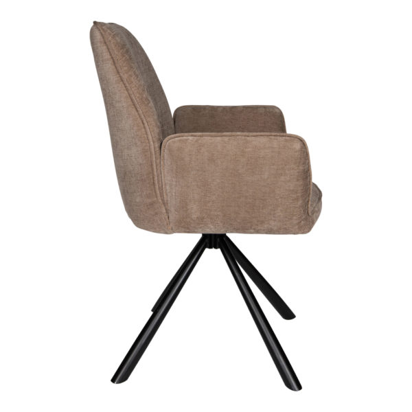 Chaise Rotative Vicky Brun clair PTMD- Lot de 2 – Image 2