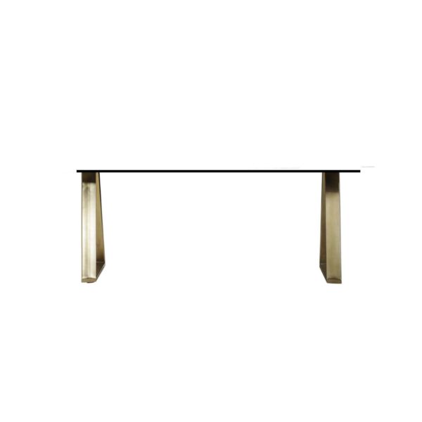 715872 - Pied de table en métal doré Triangle PTMD