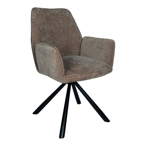 Chaise Rotative Vicky Brun clair PTMD- Lot de 2