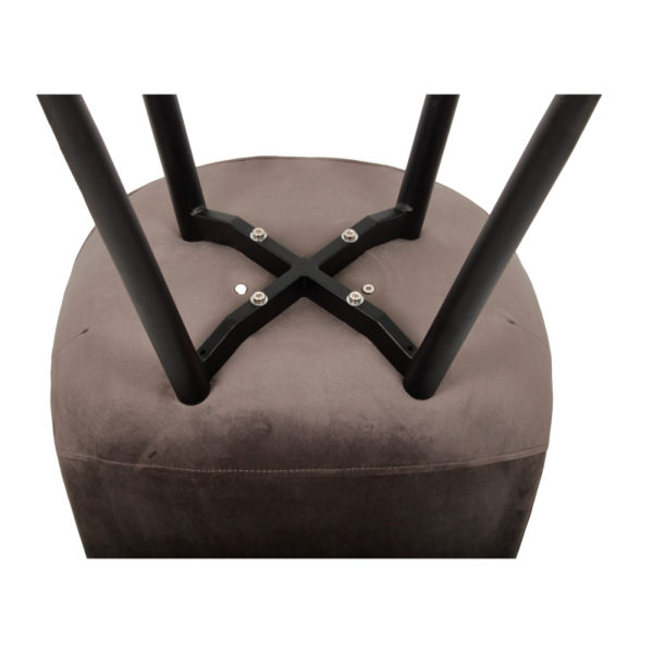 Chaise Ilot cuisine velours gris foncé Leaf-Lot – Image 8