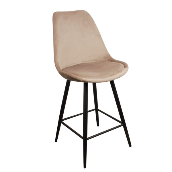 Chaise Ilot cuisine velours sable Leaf-Lot