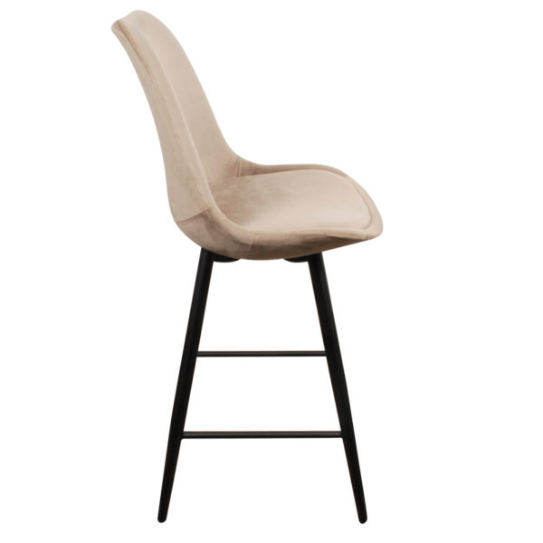 Chaise Ilot cuisine velours sable Leaf-Lot – Image 2