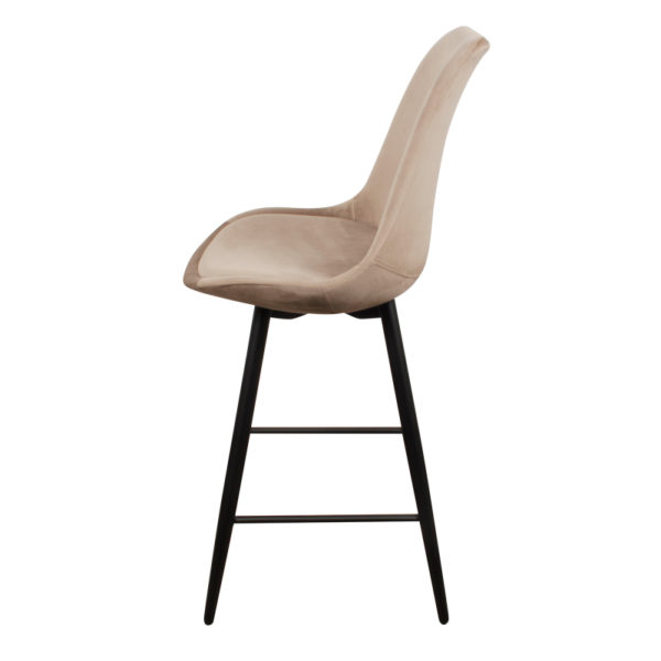 Chaise Ilot cuisine velours sable Leaf-Lot – Image 4