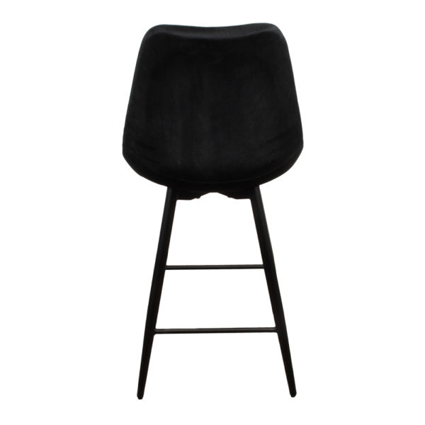 Chaise Ilot cuisine velours noir Leaf-Lot – Image 4