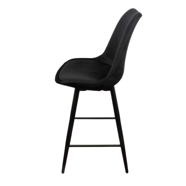 Chaise Ilot cuisine velours noir Leaf-Lot – Image 6