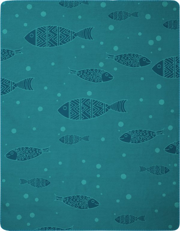 plaid seaside deep blue sea - Plaid Deep blue sea 150x200 cm Biederlack