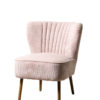 Fauteuil velours côtelé rose Horner