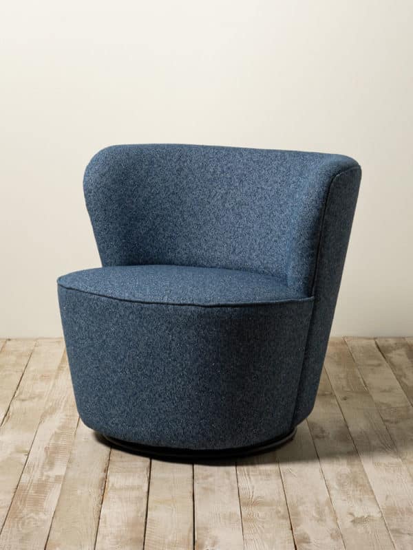 Fauteuil rotatif Iseo 1 - Fauteuil Bleu rotatif Iséo