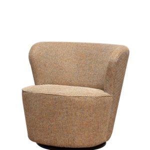 Fauteuil rotatif Tweed beige et or - Meilleures ventes