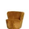 Fauteuil velours côtelé marron clair Dandy