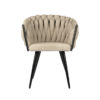 Chaise Wave Beige Tissu - lot de 2 – Image 2