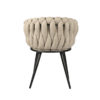 Chaise Wave Beige Tissu - lot de 2 – Image 4
