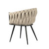 Chaise Wave Beige Tissu - lot de 2 – Image 5