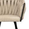 Chaise Wave Beige Tissu - lot de 2 – Image 6