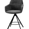 Chaise de bar rotative anthracite Johnson