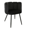 Chaise Velours Noir High Five - lot de 2