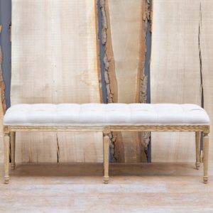 Banquette avec clous lin beige - Nouveaux produits