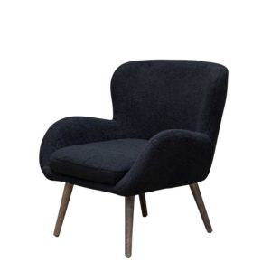 Fauteuil bouclette noire Ernest 2 - Nouveaux produits