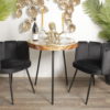 Chaise Velours Noir High Five - lot de 2 – Image 10
