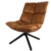 Fauteuil pivotant Relax Cognac