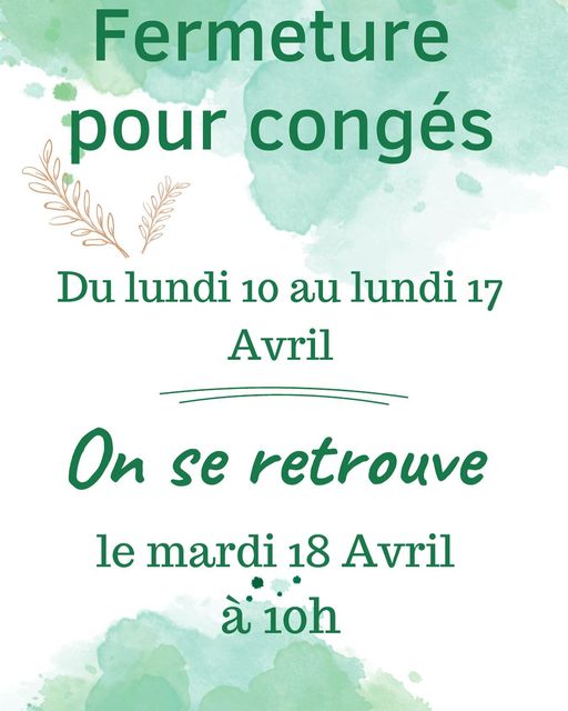 Fermeture pour congés 
 À très vite 
#congés #insp…