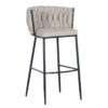 Tabouret de bar Wave Beige Tissu – Image 2
