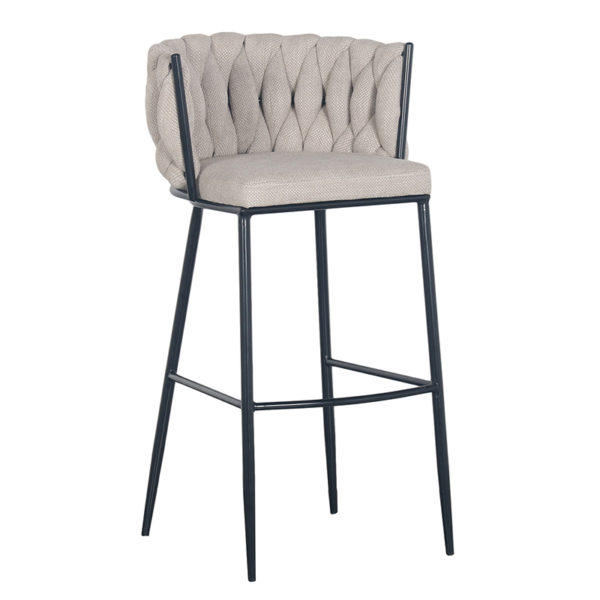 Tabouret de bar Wave Beige Tissu – Image 2