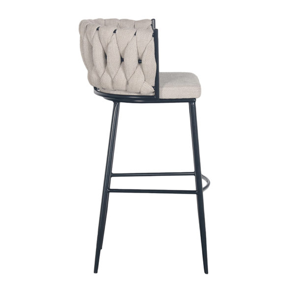 Tabouret de bar Wave Beige Tissu – Image 3