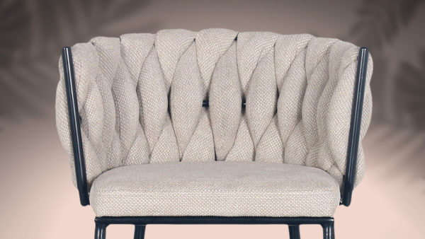 Tabouret de bar Wave Beige Tissu – Image 5