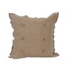 Coussin Lin Kaki ficelle 45x45 cm - Roses