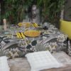 Nappe coton enduit 150 x 150 cm Lombok Emeraude – Image 3