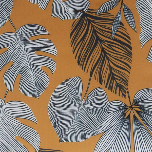 nappe tropical jaune - Nappe coton enduit 250 x 150 cm Tropical Tournesol