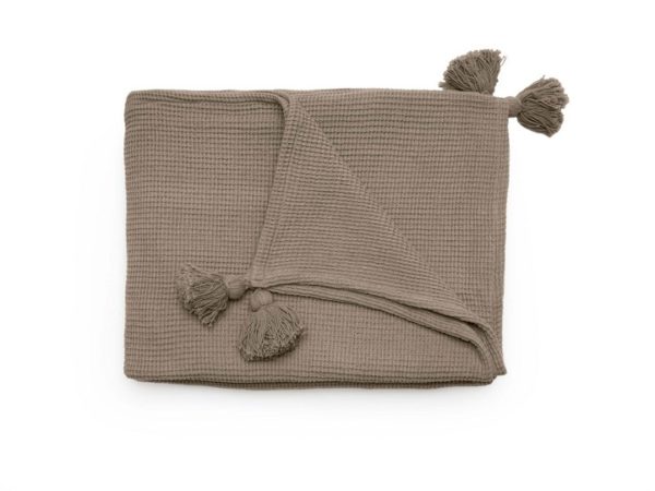 Plaid coton beige Chanvre 150X200 cm Vivace - Vent du Sud