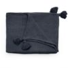 Plaid Couvre-lit coton gris Granit Vivace - Vent du Sud