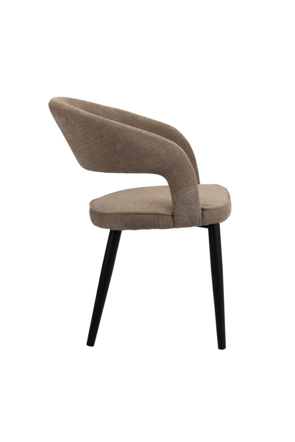 Chaise Marron Tusk (ignifuge) Lot de 2 – Image 2