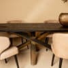 Table à manger Alore brun et doré 240 cm – Image 2