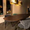 Table à manger Alore ovale brun doré 280 cm – Image 5